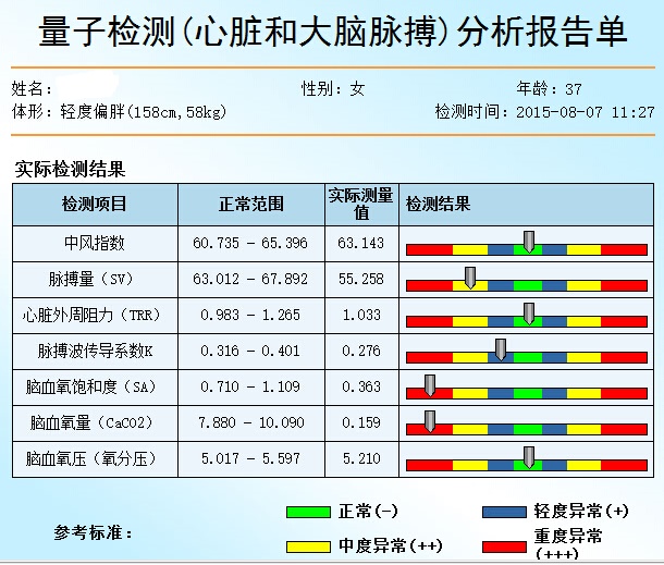 脈搏量子亞健康檢測項目