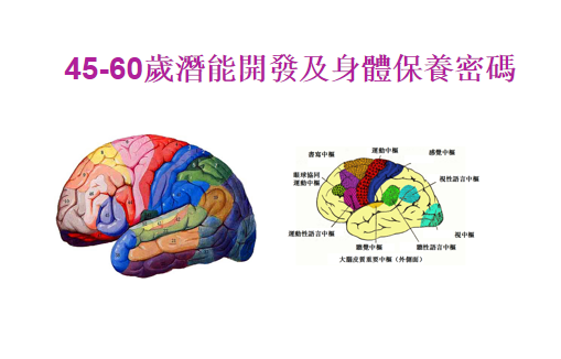 45-60歲大腦潛能開發以及身體保養